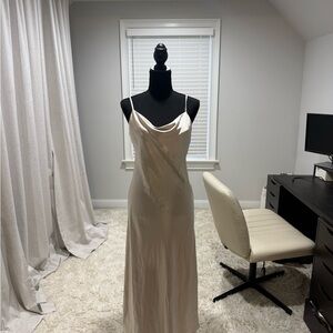 Elegant Cream Slip Dress